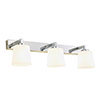 Revive Chrome 3-Light Bathroom Wall Light with Opal Glass Shades profile small image view 1 