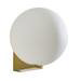 2 x Revive Satin Brass Bathroom Wall Lights with Globe Shades profile small image view 2 