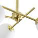 Revive Satin Brass/Opal Glass 3-Light Cross Arm Ceiling Light profile small image view 3 