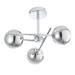 Revive Chrome/Smoked Glass 3-Light Cross Arm Ceiling Light profile small image view 2 