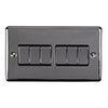Revive 6 Gang 2 Way Light Switch - Black Nickel profile small image view 1 