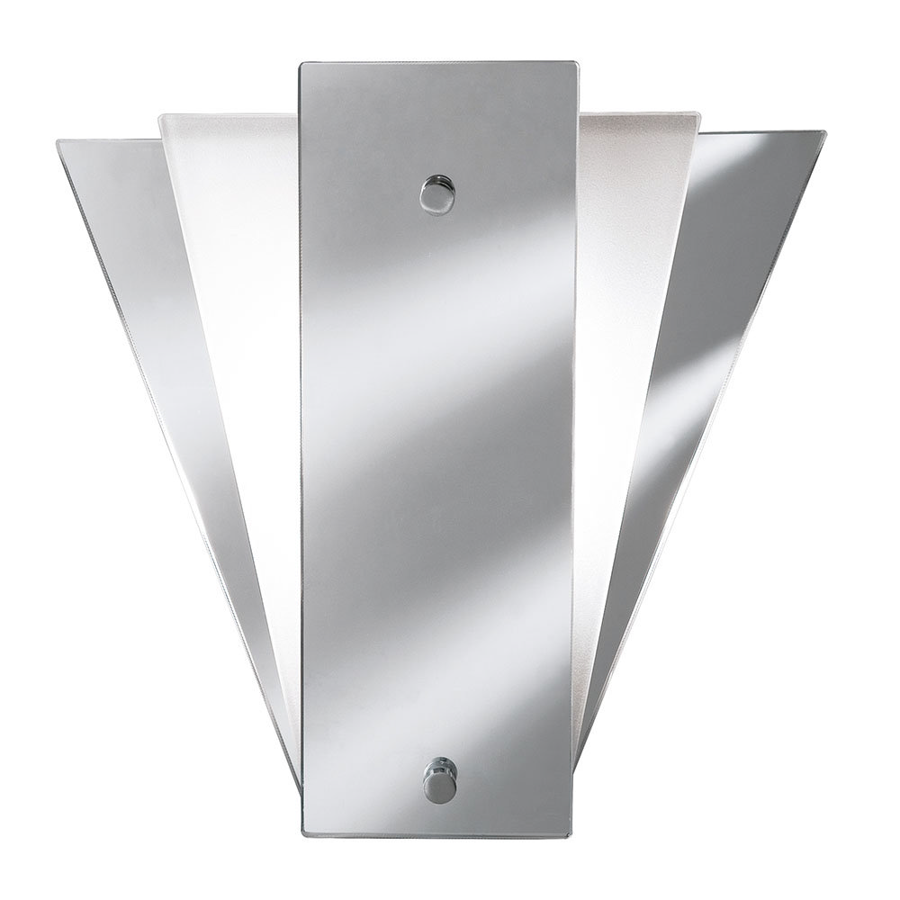 Revive Art Deco Mirror Wall Light - Frosted Glass