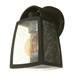 Revive Outdoor Small Matt Black Wall Light with Seeded Glass Diffuser profile small image view 3 