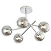 Revive Chrome/Smoked Glass 5-Light Cross Arm Ceiling Light profile small image view 1 