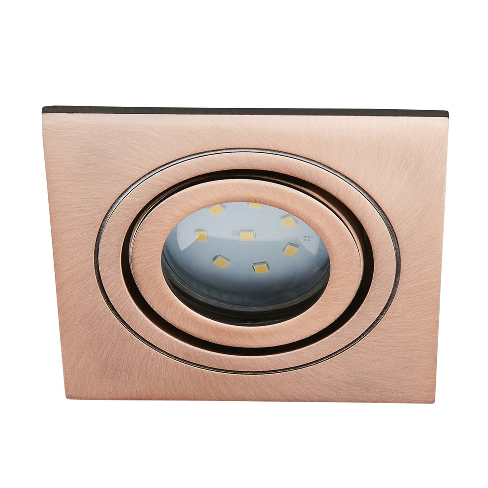 Revive Brushed Copper Square Tiltable Downlight