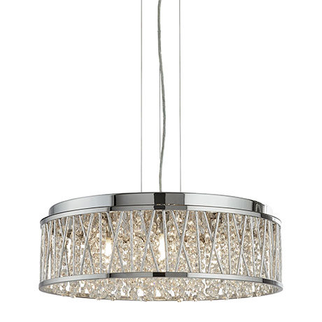 Contemporary Crystal Chandelier, Chrome Crystal Light Chandelier