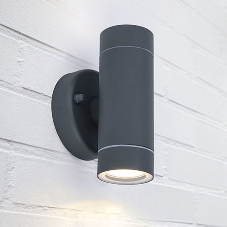 Revive Outdoor Modern Black Up & Down Wall Light