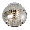 Revive Chrome/Smoked Glass 2-Light Cloche Ceiling Light profile small image view 1 