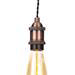 Revive Antique Copper with Black Twisted Cable Pendant Light profile small image view 2 