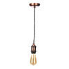 Revive Antique Copper with Black Twisted Cable Pendant Light profile small image view 1 