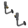 Arezzo Round Angled Radiator Valves incl. Curved Angled Pipes - Anthracite profile small image view 1 