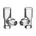Arezzo Round Angled Radiator Valves incl. Curved Angled Pipes - Chrome profile small image view 4 