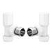 Arezzo Round Angled Radiator Valves incl. Curved Angled Pipes - White profile small image view 4 
