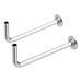 Arezzo Round Straight Radiator Valves incl. Curved Angled Pipes - Chrome profile small image view 2 