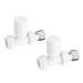 Arezzo Round Straight Radiator Valves incl. Curved Angled Pipes - White profile small image view 4 