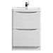 Monza White Ash 600mm Wide Floor Standing Vanity Unit profile small image view 5 