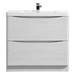 Monza White Ash 900mm Wide Floor Standing Vanity Unit profile small image view 5 