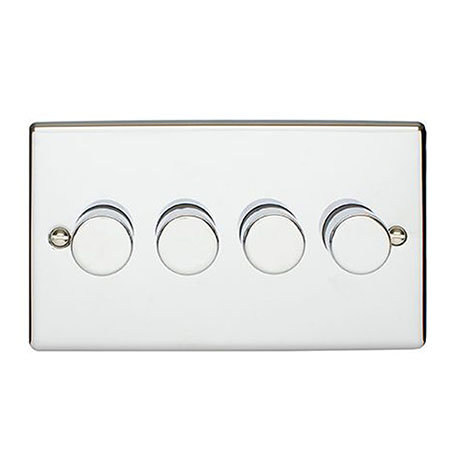 Revive 4 Gang 2 Way Dimmer Light Switch - Polished Chrome