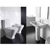 Roca - The Gap 4 Piece Bathroom Suite - close coupled WC & basin with pedestal profile small image view 3 