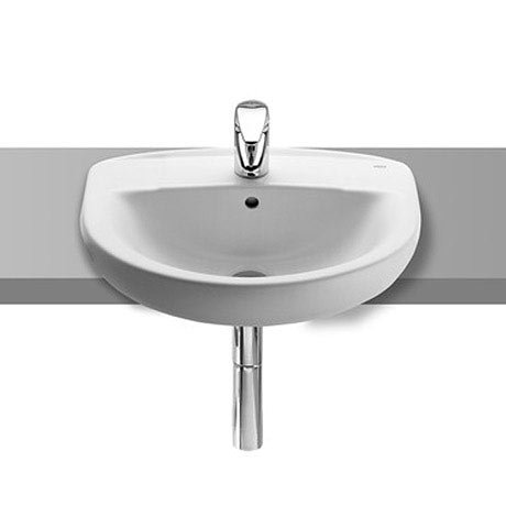 semi recessed basin