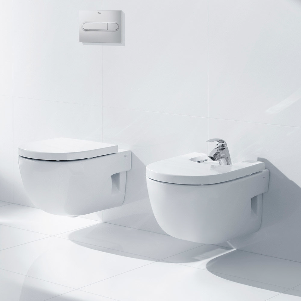 Roca Meridian-N Compact Wall-hung Bidet with Soft-Close Cover at ...