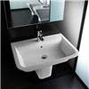 Roca - The Gap 550mm 1 tap hole basin with semi pedestal profile small image view 2 