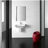 Roca - The Gap 550mm 1 tap hole basin with semi pedestal profile small image view 4 