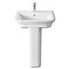 Roca - The Gap 550mm 1 tap hole basin with full pedestal profile small image view 1 