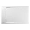 Roman - Infinity 40mm Low Profile Stone Rectangular Shower Tray - Gloss White - Various Size Options profile small image view 4 