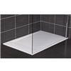 Roman - Infinity 40mm Low Profile Stone Rectangular Shower Tray - Gloss White - Various Size Options profile small image view 1 
