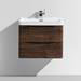 Monza Chestnut 600mm Wide Wall Mounted Vanity Unit profile small image view 4 