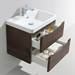 Monza Chestnut 600mm Wide Wall Mounted Vanity Unit profile small image view 2 