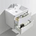 Monza White Ash 600mm Wide Wall Mounted Vanity Unit profile small image view 2 