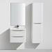 Monza White Ash 600mm Wide Wall Mounted Vanity Unit profile small image view 3 