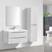 Monza White Ash 900mm Wide Wall Mounted Vanity Unit profile small image view 5 