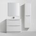 Monza White Ash 900mm Wide Floor Standing Vanity Unit profile small image view 2 