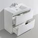 Monza White Ash 900mm Wide Floor Standing Vanity Unit profile small image view 3 
