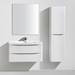 Monza White Ash 900mm Wide Wall Mounted Vanity Unit profile small image view 3 