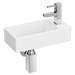Rondo Wall Hung Small Cloakroom Basin 1TH - 365 x 180mm profile small image view 2 