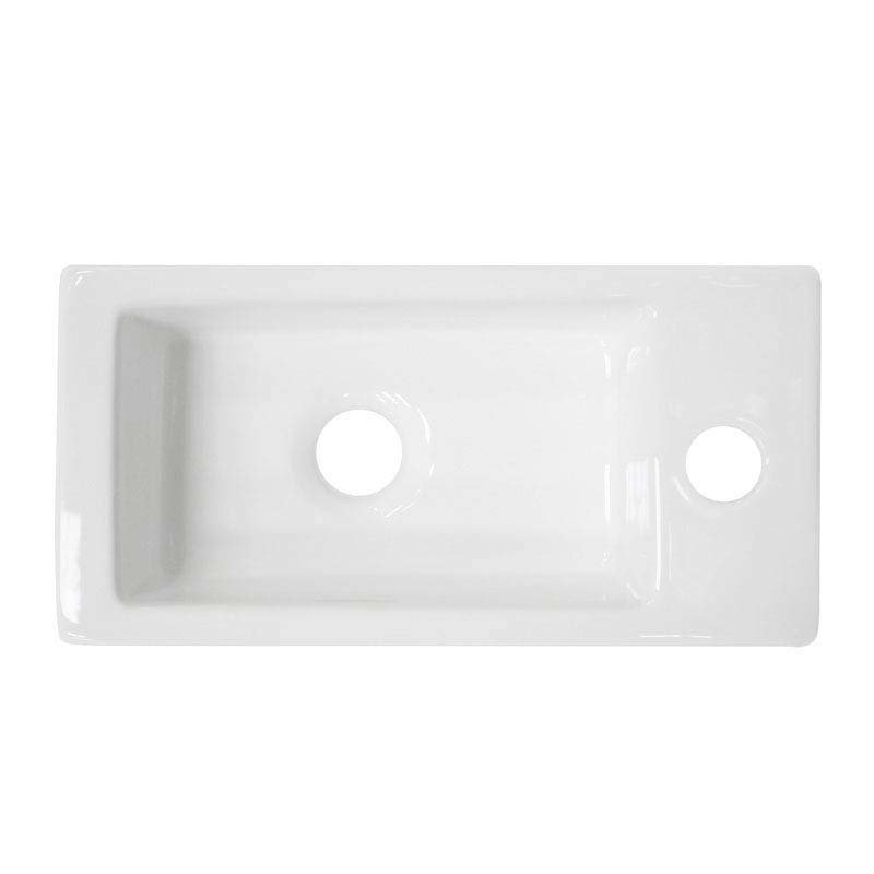 Rondo Wall Hung Small Cloakroom Basin | Now At Victorian Plumbing