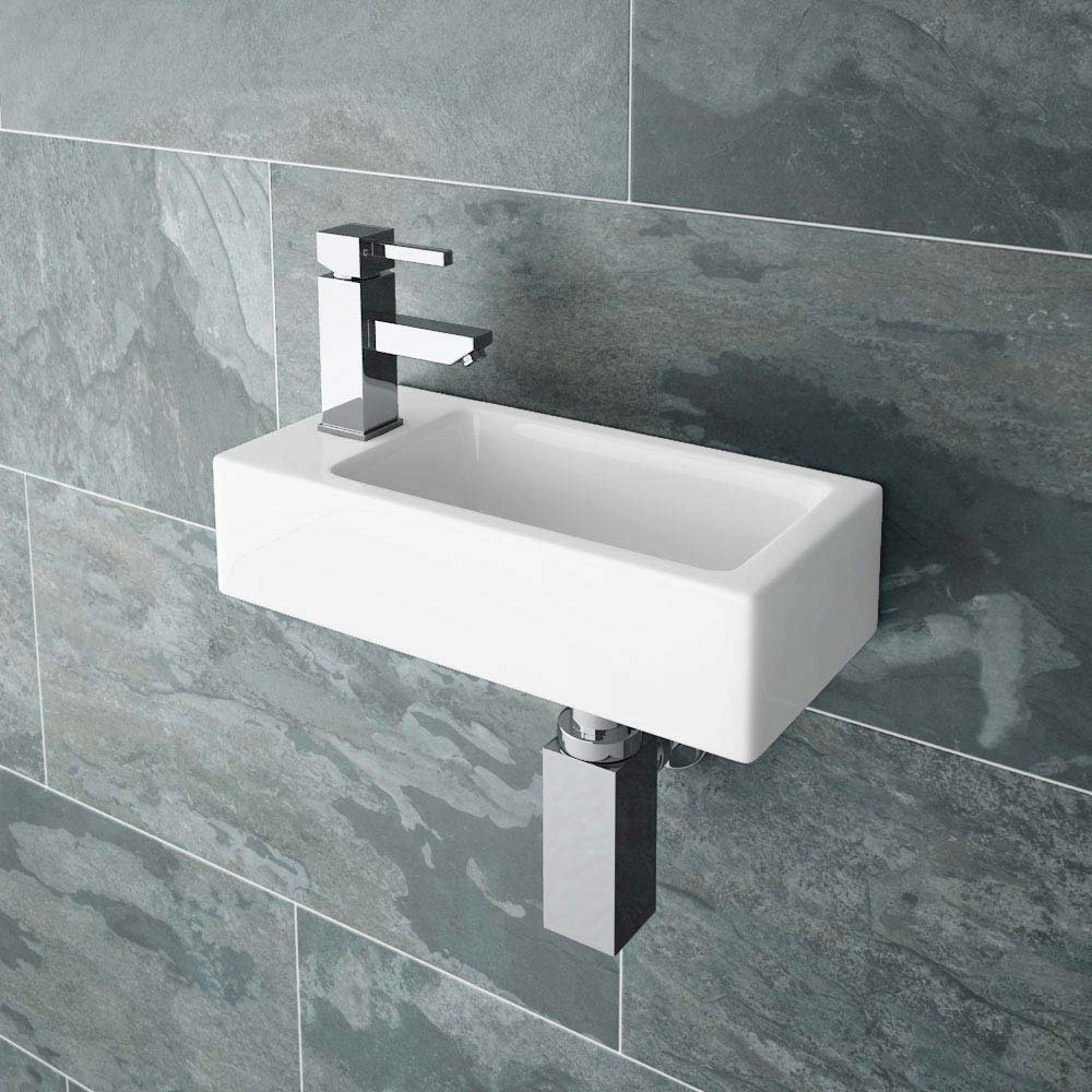 Rondo Wall Hung Small Cloakroom Basin Now At Victorian Plumbing