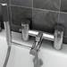 Cruze Round Bath Shower Mixer Handset Holder Arm Chrome profile small image view 3 
