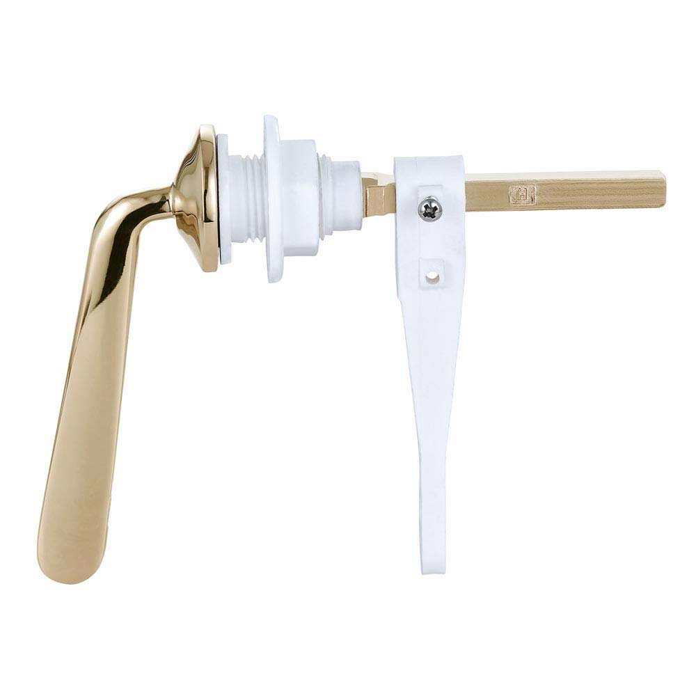 Rydal Gold Traditional Cistern Lever Victorian Plumbing UK