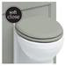 Burlington Soft Close Toilet Seat with Chrome Hinges - Dark Olive profile small image view 2 