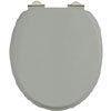Burlington Soft Close Toilet Seat with Chrome Hinges - Dark Olive profile small image view 1 