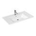 Britton Shoreditch 850mm Wall-Hung Double Drawer Vanity Unit with Chrome Handles - Matt White profile small image view 2 