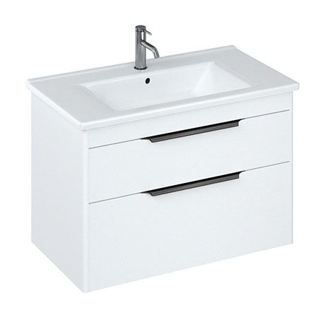 Britton Shoreditch 850mm Wall Hung Double Drawer Vanity Unit