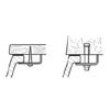 Armitage Shanks Marlow/Cherwell Washbasin Fixing Clips - S911867 profile small image view 1 