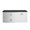Hudson Reed Sarenna Wall Hung Countertop Vanity Unit - Moon White - 1000mm with Black Marble Top profile small image view 1 