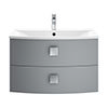 Hudson Reed Sarenna 700mm Wall Hung Cabinet & Basin - Dove Grey profile small image view 1 